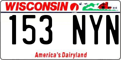 WI license plate 153NYN