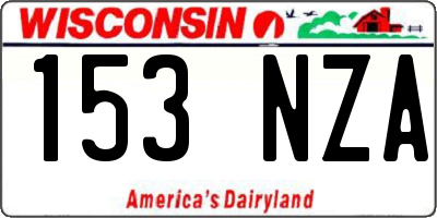 WI license plate 153NZA