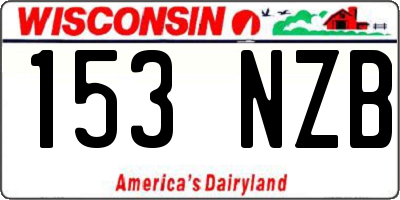 WI license plate 153NZB