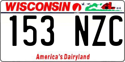 WI license plate 153NZC