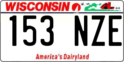 WI license plate 153NZE