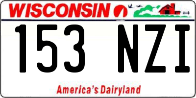 WI license plate 153NZI