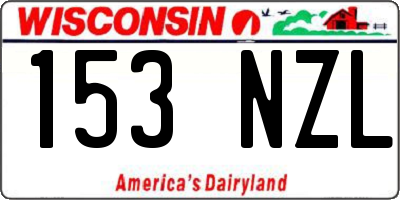 WI license plate 153NZL