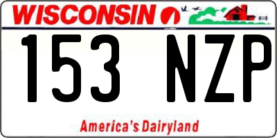 WI license plate 153NZP