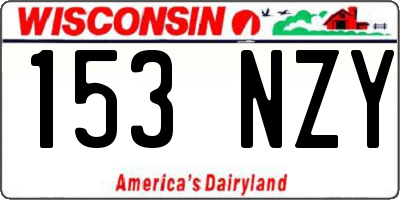 WI license plate 153NZY
