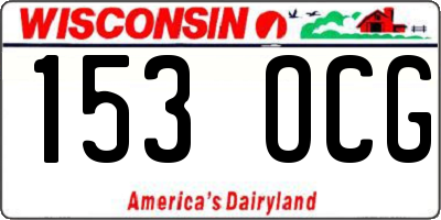 WI license plate 153OCG