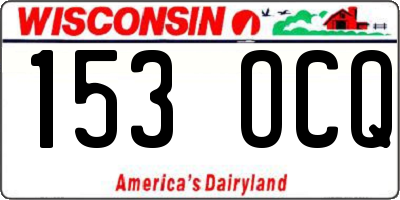 WI license plate 153OCQ