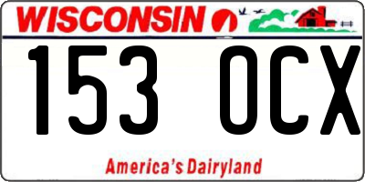 WI license plate 153OCX