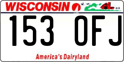 WI license plate 153OFJ