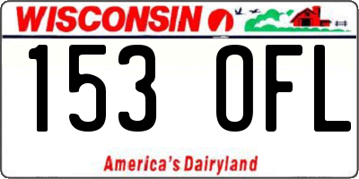 WI license plate 153OFL