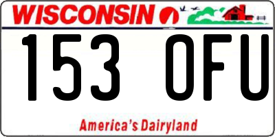 WI license plate 153OFU