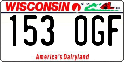WI license plate 153OGF