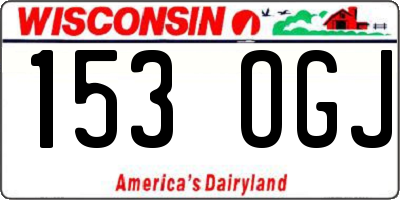 WI license plate 153OGJ