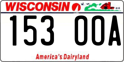 WI license plate 153OOA