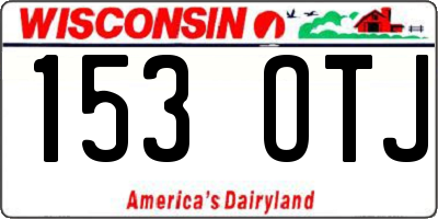 WI license plate 153OTJ