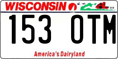 WI license plate 153OTM