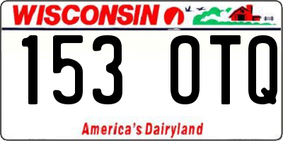 WI license plate 153OTQ