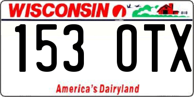 WI license plate 153OTX