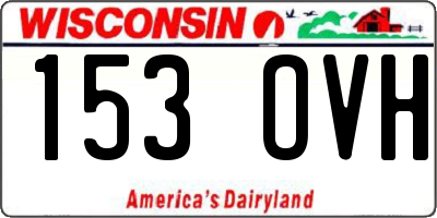 WI license plate 153OVH