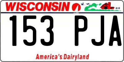 WI license plate 153PJA