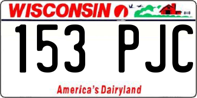 WI license plate 153PJC