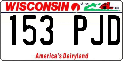 WI license plate 153PJD