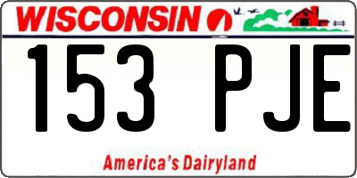 WI license plate 153PJE