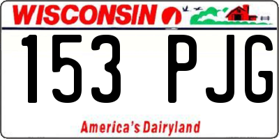 WI license plate 153PJG