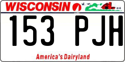 WI license plate 153PJH