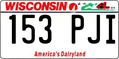 WI license plate 153PJI