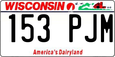 WI license plate 153PJM