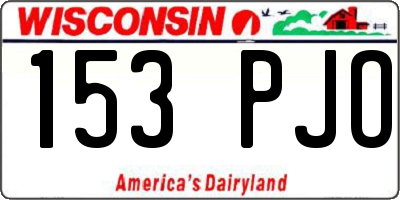 WI license plate 153PJO