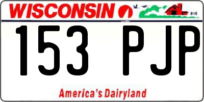 WI license plate 153PJP