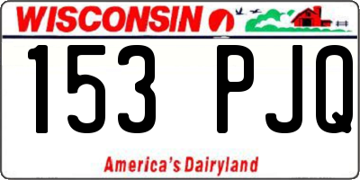 WI license plate 153PJQ
