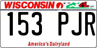 WI license plate 153PJR