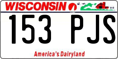WI license plate 153PJS