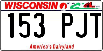 WI license plate 153PJT