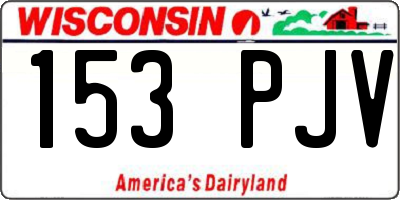 WI license plate 153PJV