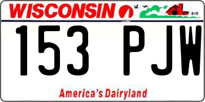 WI license plate 153PJW