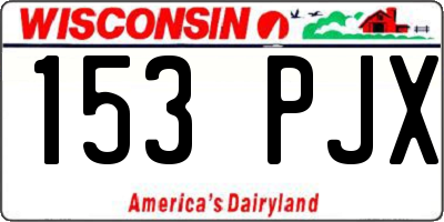 WI license plate 153PJX