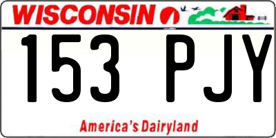 WI license plate 153PJY
