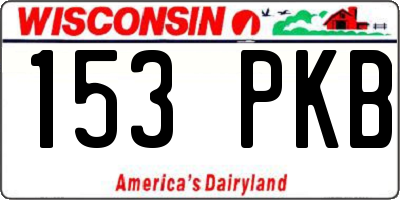 WI license plate 153PKB