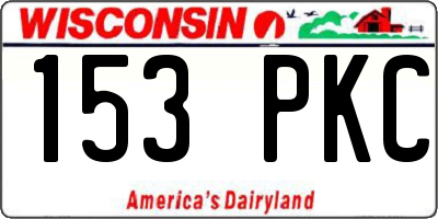 WI license plate 153PKC