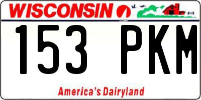 WI license plate 153PKM