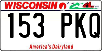 WI license plate 153PKQ