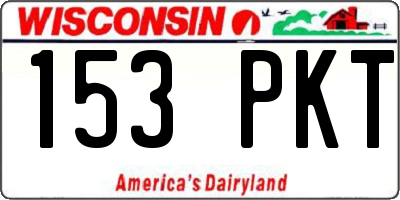 WI license plate 153PKT