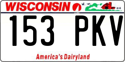 WI license plate 153PKV