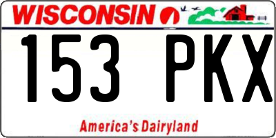WI license plate 153PKX