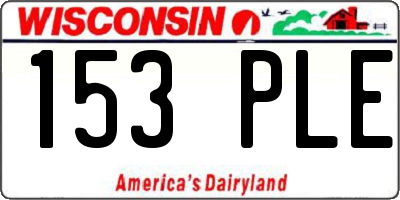 WI license plate 153PLE