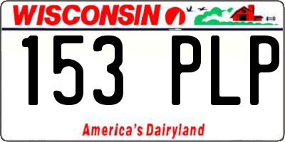 WI license plate 153PLP